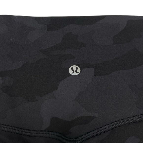 Lululemon Align Crop Tight 21" Camo Deep Coal Multi Black Yoga Pant Size 4 - Picture 7 of 9